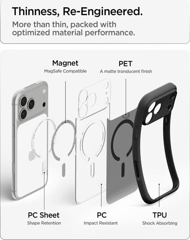 Spigen Ultra Hybrid Mag MagSafe - Custodia per iPhone 18 Pro Max / 17 Pro Max (Nero Ghiaccio) - 8
