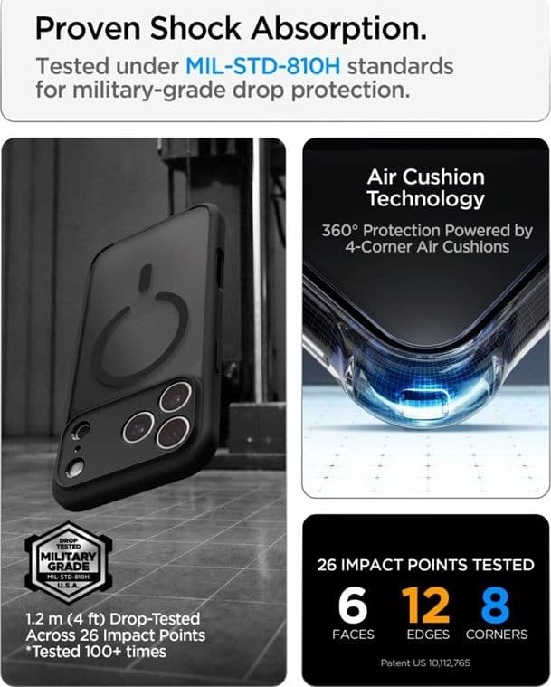 Spigen Ultra Hybrid Mag MagSafe - Custodia per iPhone 18 Pro Max / 17 Pro Max (Nero Ghiaccio) - 10