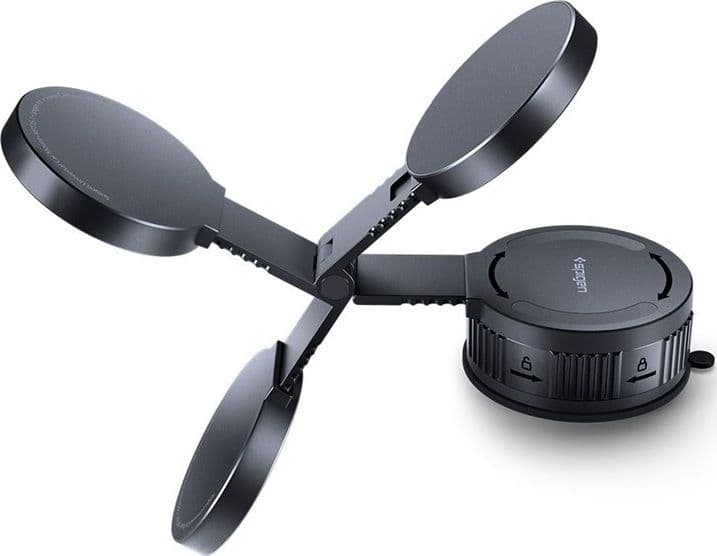 Spigen MFT35-1 Supporto magnetico per cruscotto, parabrezza e schermo auto - Supporto magnetico per auto MagSafe (nero) - 3