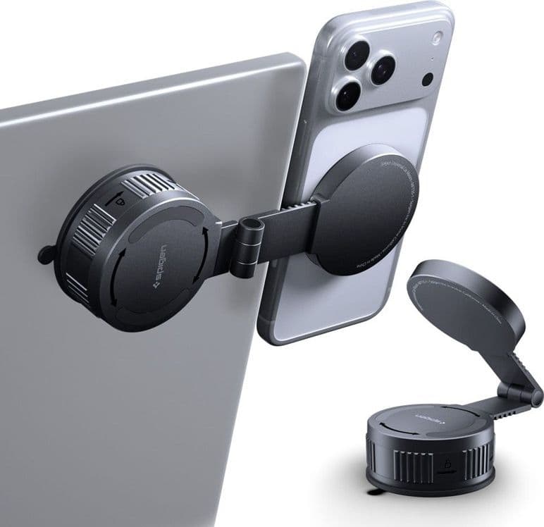 Spigen MFT35-1 Supporto magnetico per cruscotto, parabrezza e schermo auto - Supporto magnetico per auto MagSafe (nero) - 6