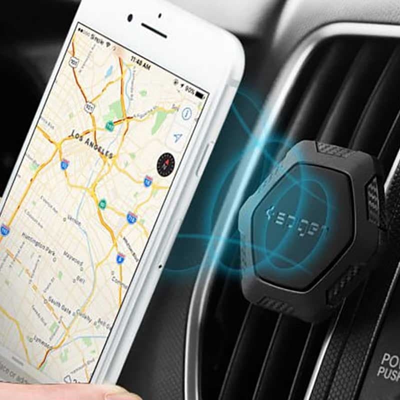Spigen Magnetic Car Mount Holder QS11 - Car Holder (Black) - 5