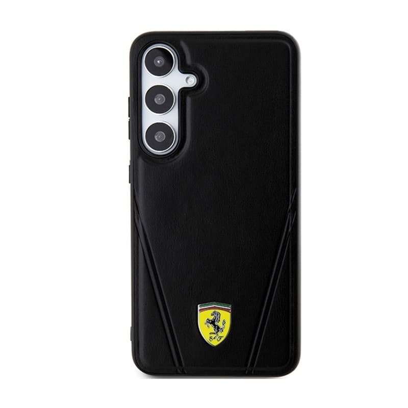 Ferrari Hot Stamp V Lines MagSafe - Samsung Galaxy S24 Case (Black) - 3