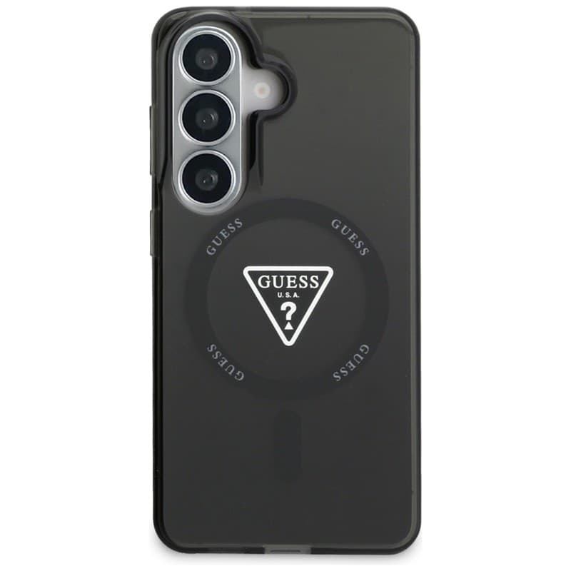 Guess IML Gradient Triangle MagSafe - Custodia per Samsung Galaxy S26 (Nero) - 3