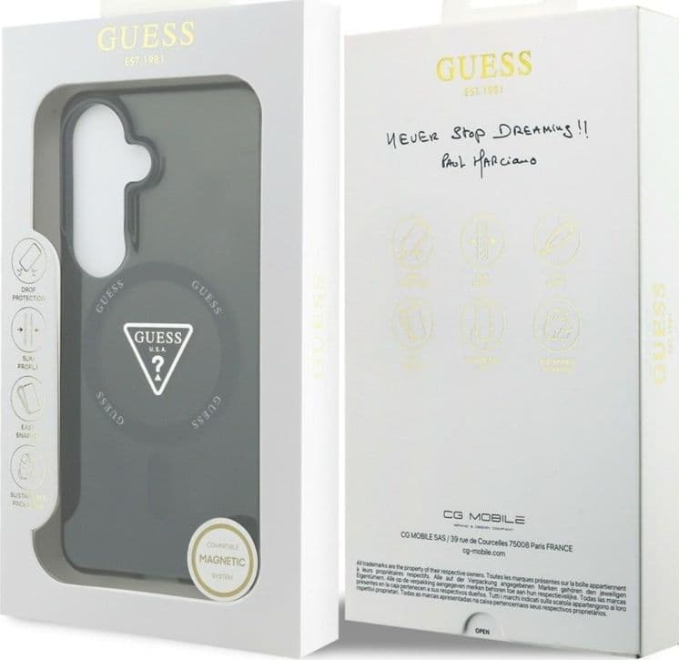 Guess IML Gradient Triangle MagSafe - Custodia per Samsung Galaxy S26 (Nero) - 8