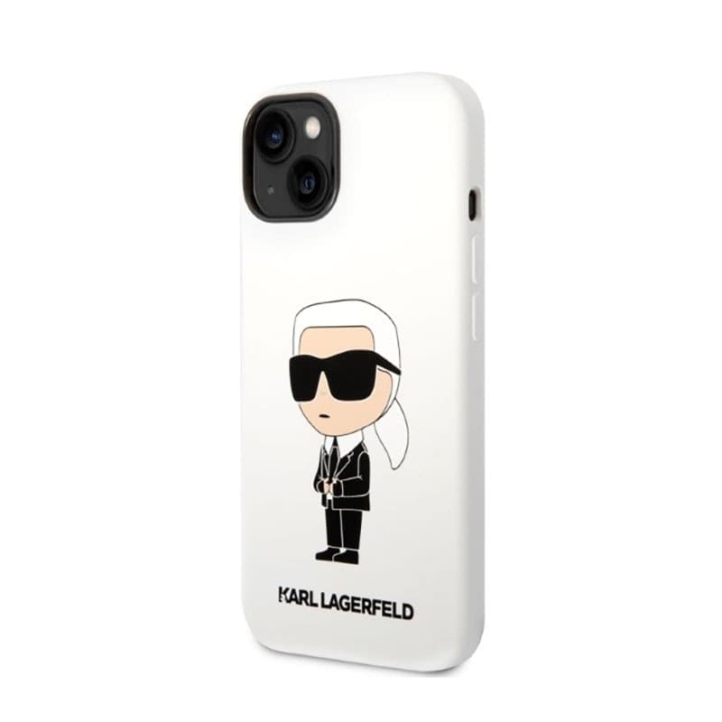 Karl Lagerfeld Silicone NFT Ikonik - Case for iPhone 14 Plus (White) - 2