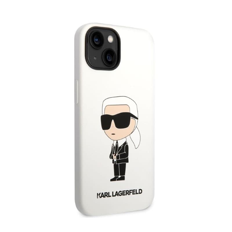Karl Lagerfeld Silicone NFT Ikonik - Case for iPhone 14 Plus (White) - 4