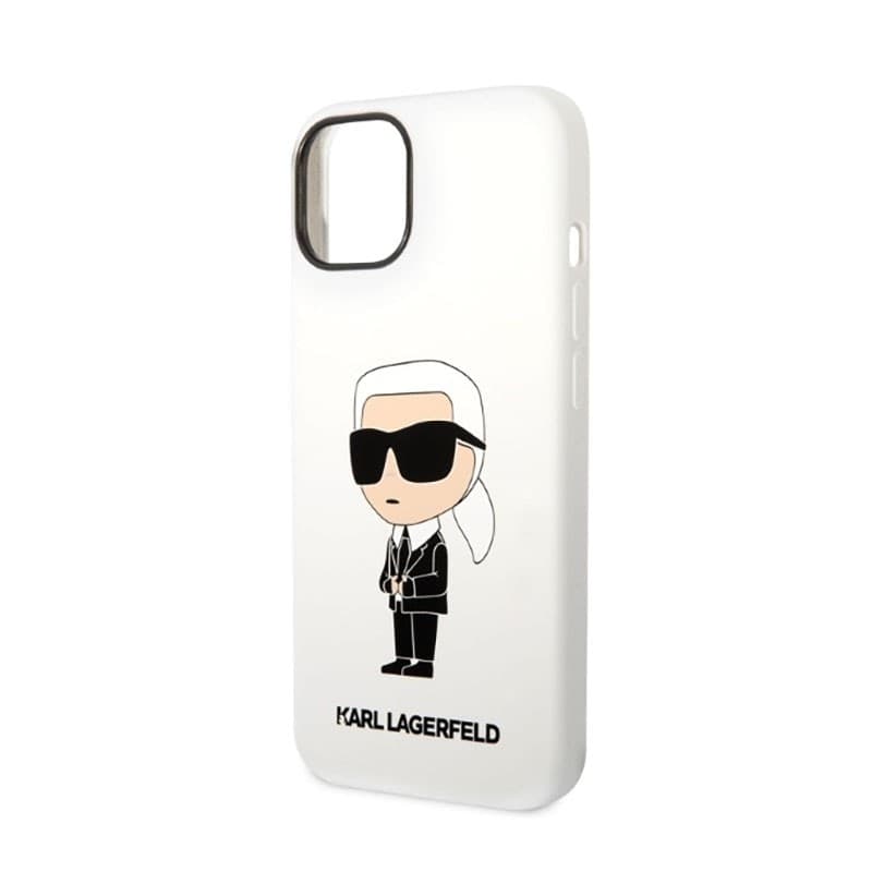 Karl Lagerfeld Silicone NFT Ikonik - Case for iPhone 14 Plus (White) - 6