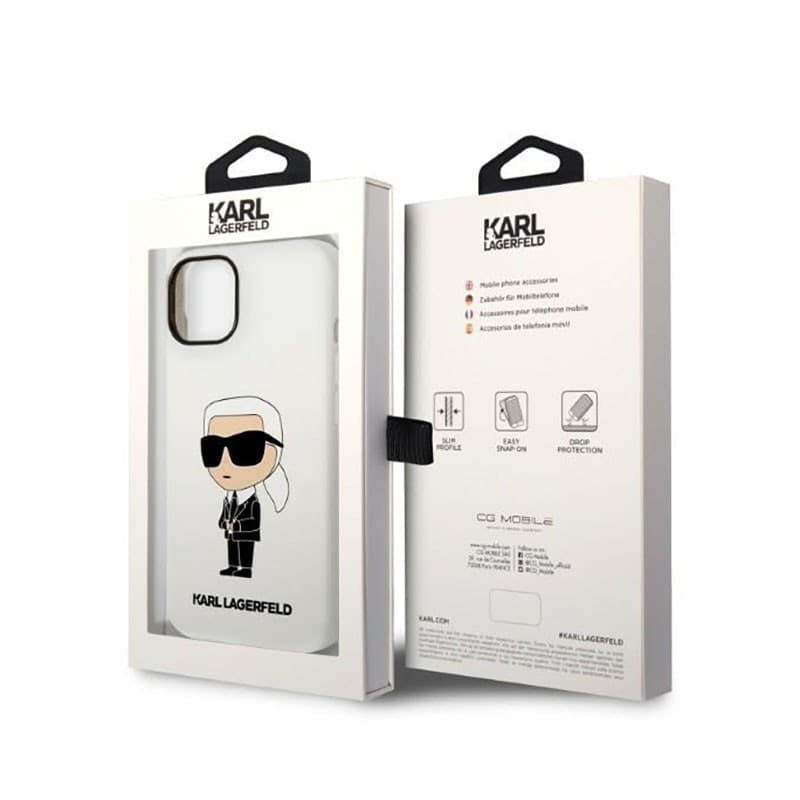 Karl Lagerfeld Silicone NFT Ikonik - Case for iPhone 14 Plus (White) - 8