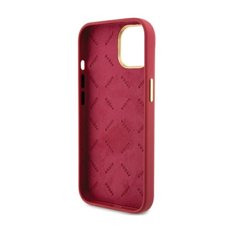 Guess Silicone Script Metal Logo & Frame - iPhone 15 Case (magenta) - 7