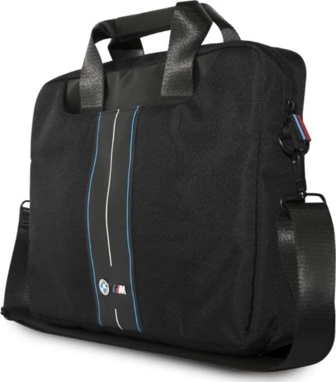 BMW Nylon Blue Stripe - Laptop Bag 16" (Black) - 2