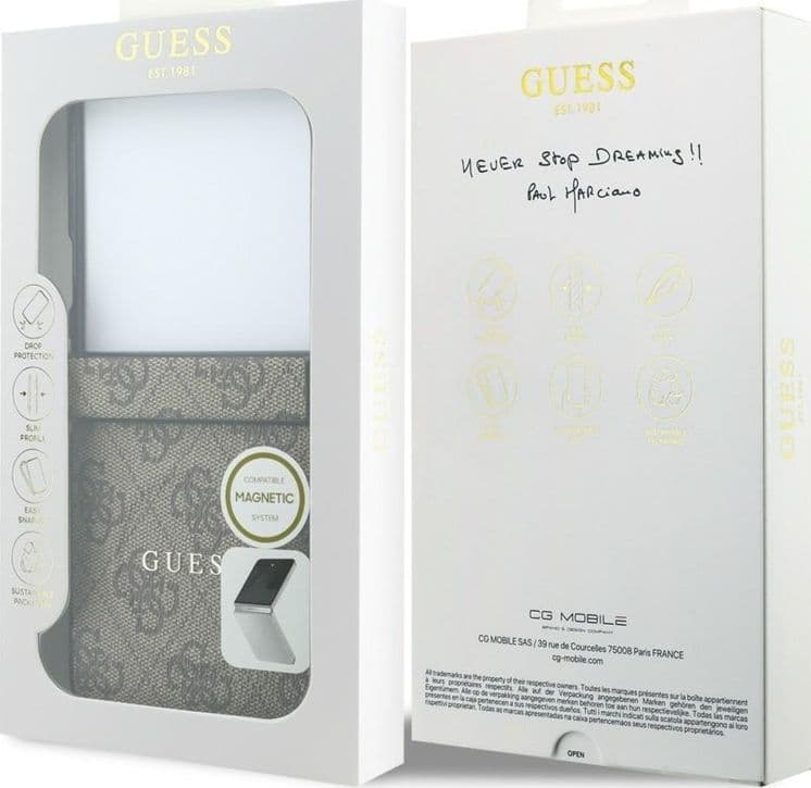 Guess 4G Classic MagSafe - Custodia per Samsung Galaxy Z Flip 8 (Marrone) - 8
