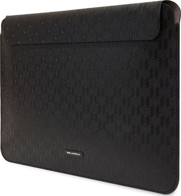 Karl Lagerfeld Saffiano Monogram Plaque Sleeve - 14" Notebook Case (Black) - 2