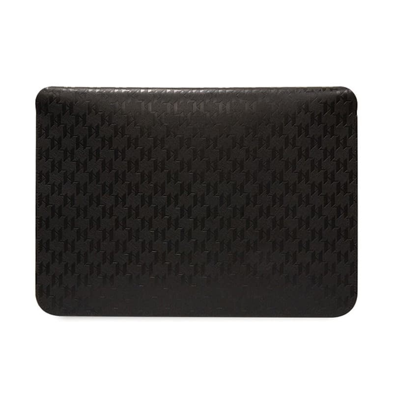 Karl Lagerfeld Saffiano Monogram Plaque Sleeve - 14" Notebook Case (Black) - 3