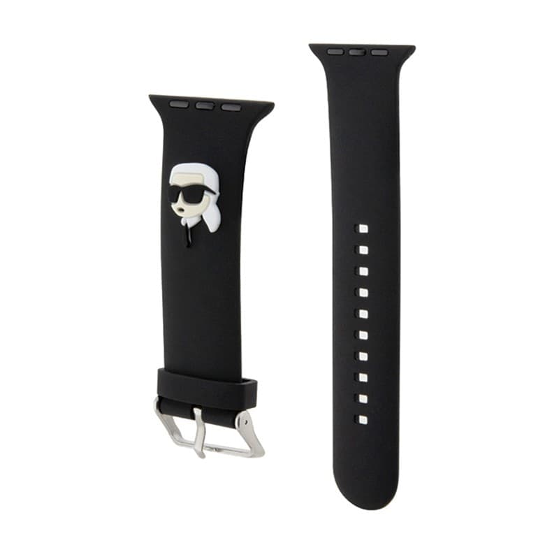 Karl Lagerfeld 3D Rubber Karl Head NFT - Strap for Apple Watch 38/40/41 mm (black) - 3