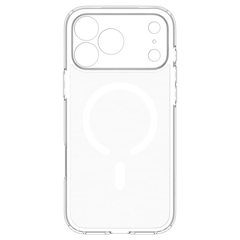 Spigen Ultra Hybrid Mag MagSafe - Custodia per iPhone 18 Pro Max / 17 Pro Max (Trasparente/Bianco) - 5