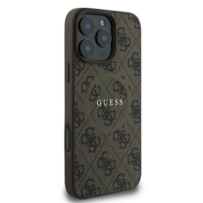 Guess 4G Ring Classic Logo MagSafe - Case for iPhone 16 Pro (brown) - 4
