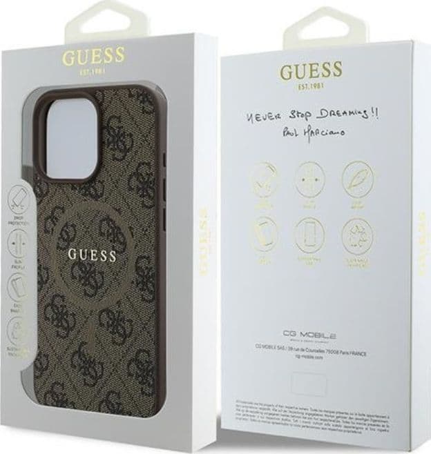Guess 4G Ring Classic Logo MagSafe - Case for iPhone 16 Pro (brown) - 8
