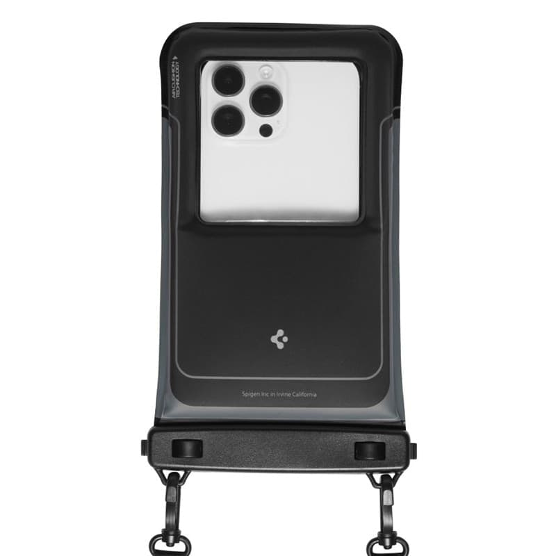 Spigen A611P Universal Waterproof Float Case 2-Pack - Waterproof Case for Smartphones up to 6.9" (Matte Black) - 3