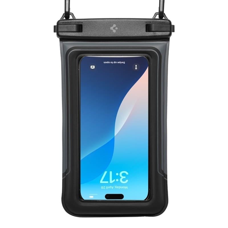 Spigen A611P Universal Waterproof Float Case 2-Pack - Waterproof Case for Smartphones up to 6.9" (Matte Black) - 4