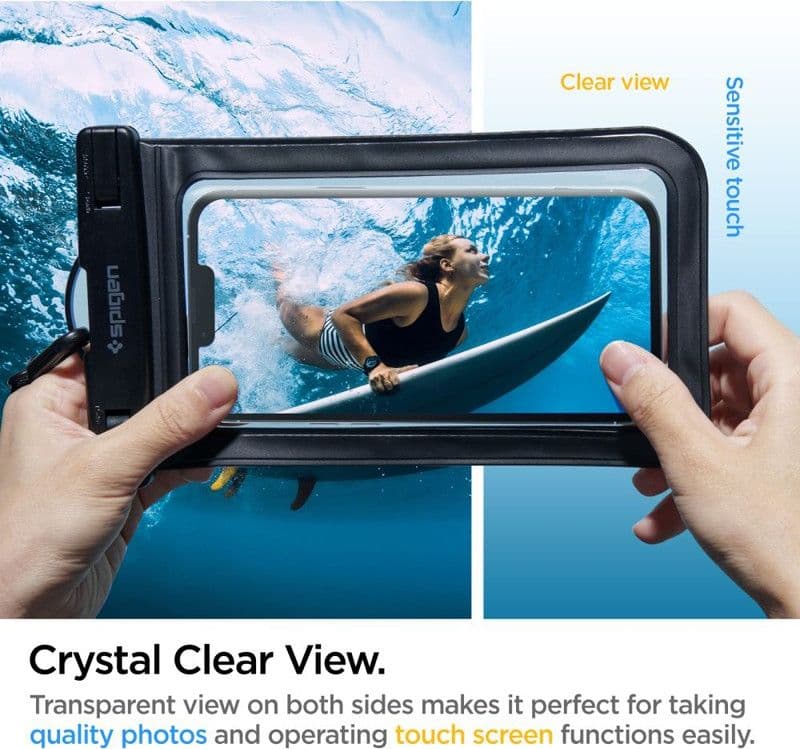 Spigen A601 Universal Waterproof Case - Case for smartphones up to 6.9" (Black) - 10