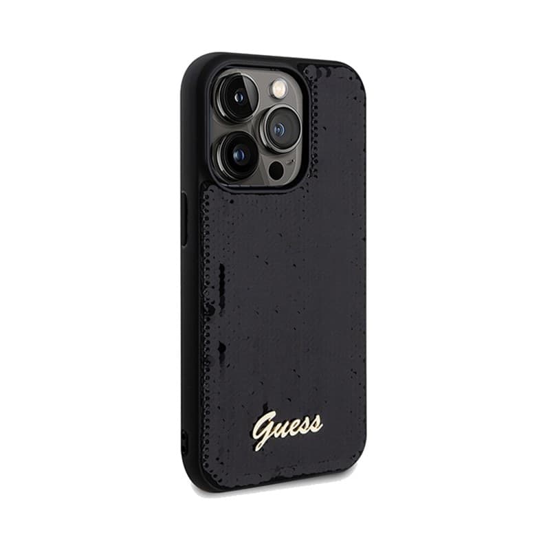 Guess Sequin Script Metal - Case for iPhone 14 Pro (black) - 4