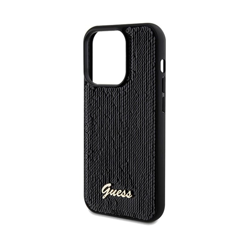 Guess Sequin Script Metal - Case for iPhone 14 Pro (black) - 6