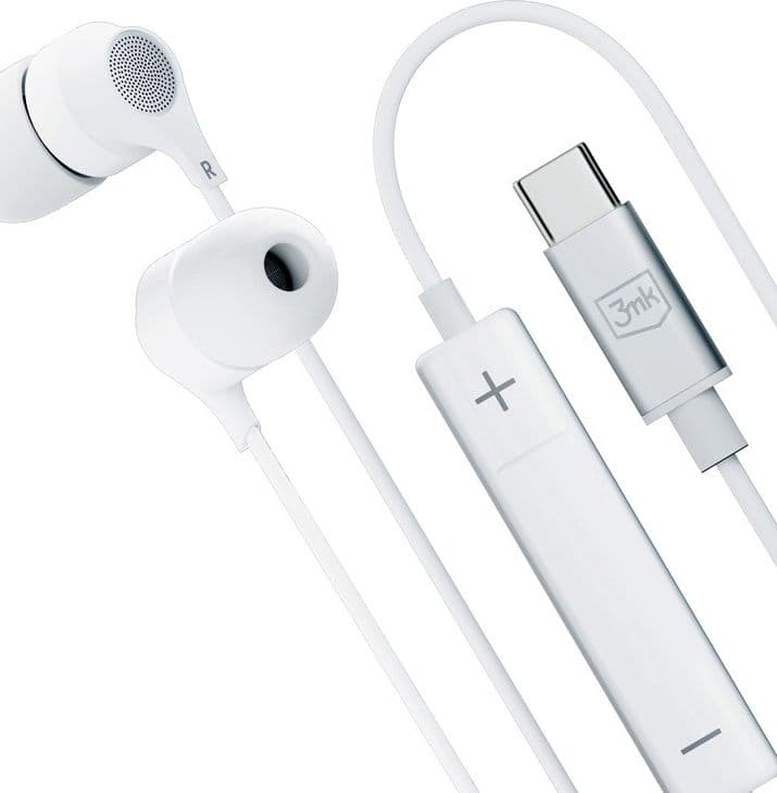 3mk Wired Earphones USB-C - Wired in-ear headphones (White) - 2