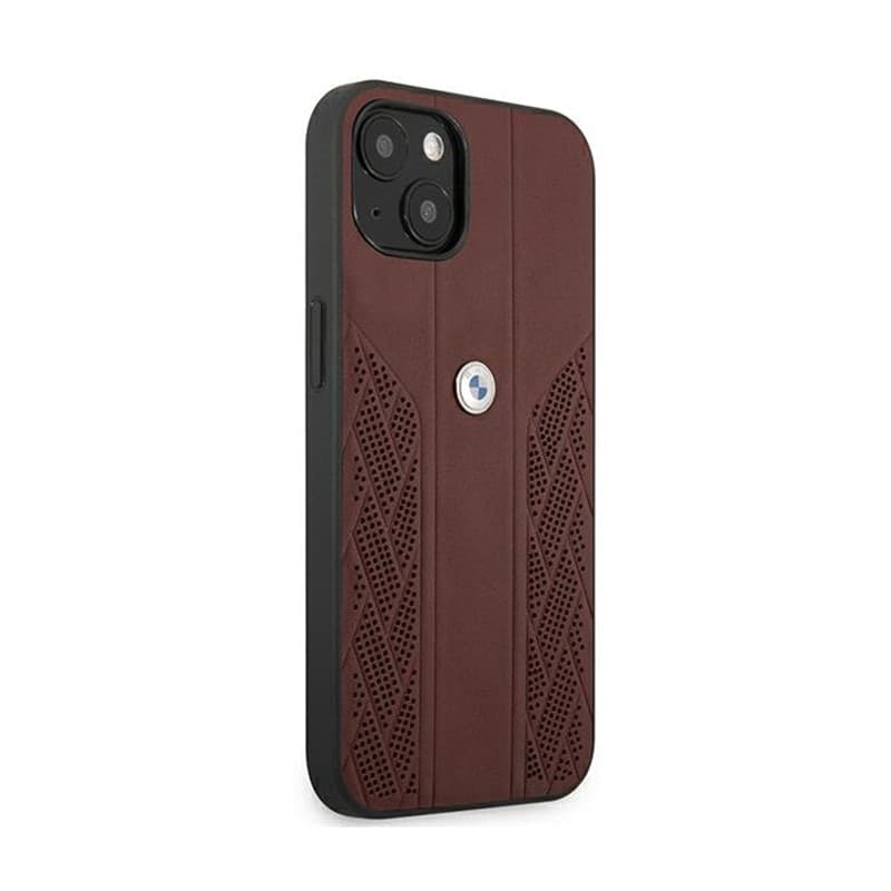 BMW Leather Curve Perforate HC - Case for iPhone 13 (Red) - 3