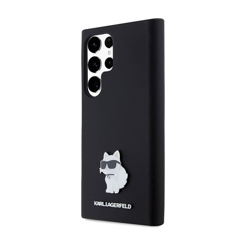 Karl Lagerfeld Silicone Choupette Metal Pin - Case Samsung Galaxy S24 Ultra (czarny) - 2