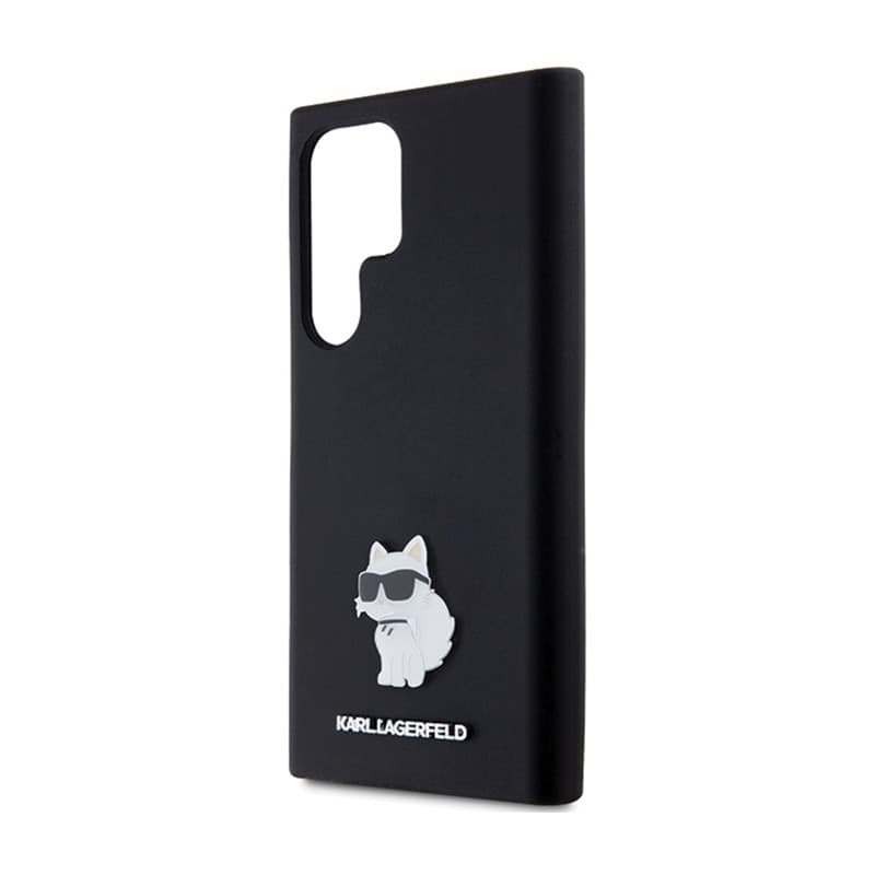 Karl Lagerfeld Silicone Choupette Metal Pin - Case Samsung Galaxy S24 Ultra (czarny) - 6