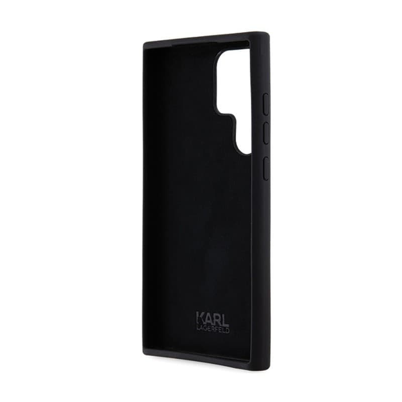 Karl Lagerfeld Silicone Choupette Metal Pin - Case Samsung Galaxy S24 Ultra (czarny) - 7