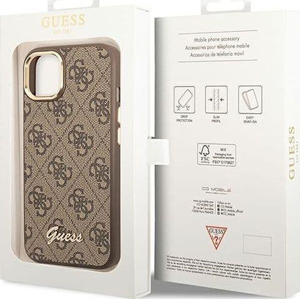 Guess 4G Metal Camera Outline Case - Case for iPhone 14 Plus (Brown) - 8