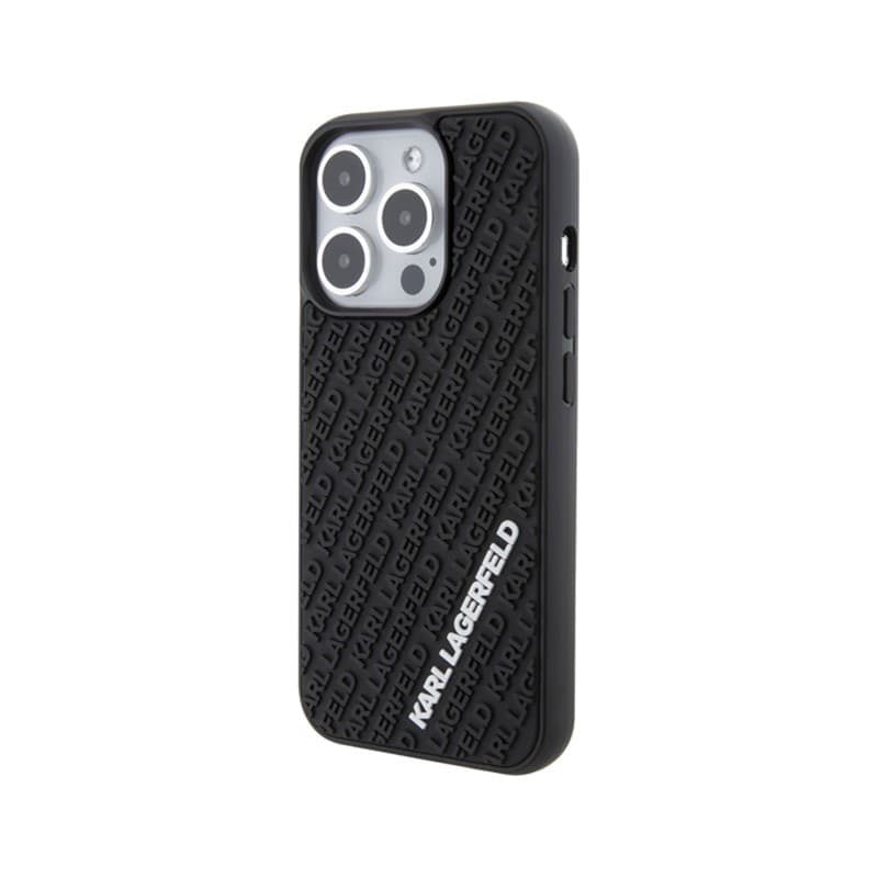 Karl Lagerfeld 3D Rubber Multi Logo - Case for iPhone 15 Pro (black) - 2
