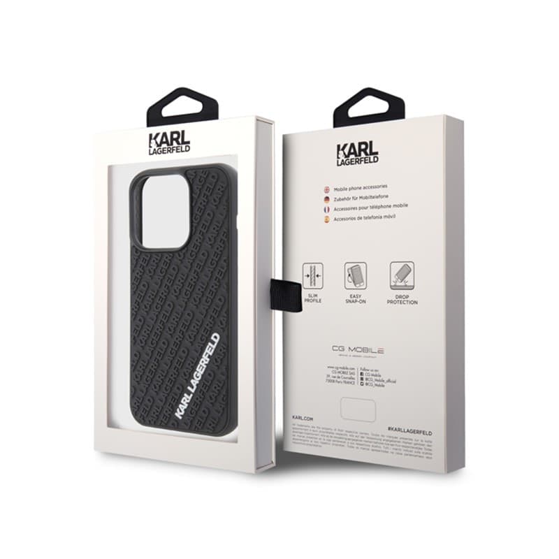 Karl Lagerfeld 3D Rubber Multi Logo - Case for iPhone 15 Pro (black) - 8