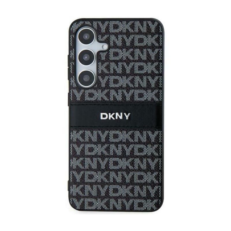 DKNY Leather Mono Stripe & Metal Logo - Samsung Galaxy S24 Case (black) - 3