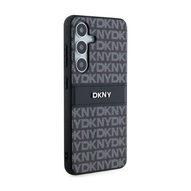 DKNY Leather Mono Stripe & Metal Logo - Samsung Galaxy S24 Case (black) - 4