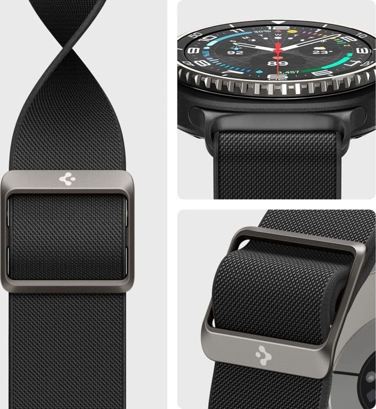 Spigen Fit Lite - Strap for Samsung Galaxy Watch 8 / 8 Classic 40 / 44 / 46 mm (Black) - 8