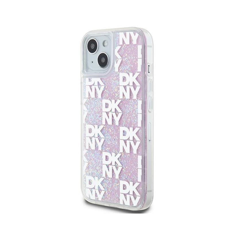 DKNY Liquid Glitter Multilogo - Case iPhone 15 / 14 / 13 (pink) - 2
