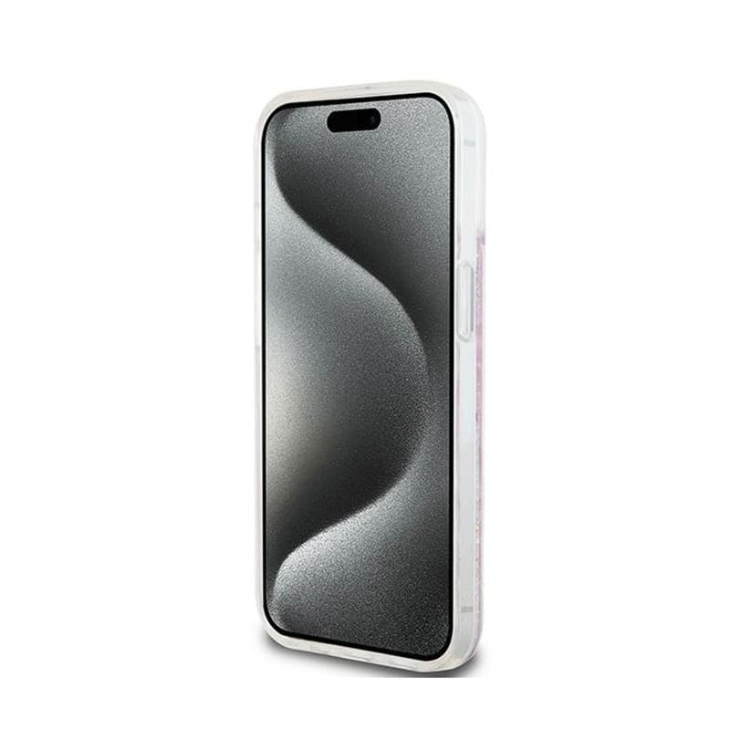 DKNY Liquid Glitter Multilogo - Case iPhone 15 / 14 / 13 (pink) - 5