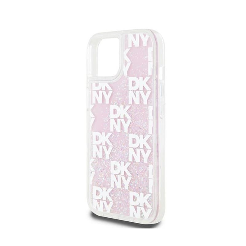 DKNY Liquid Glitter Multilogo - Case iPhone 15 / 14 / 13 (pink) - 6