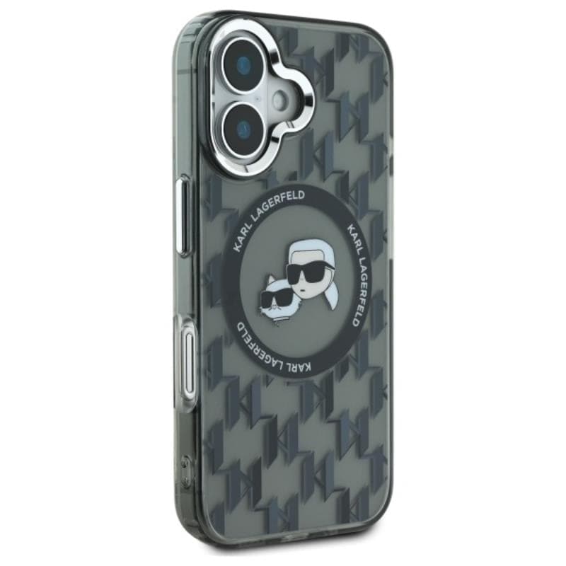Karl Lagerfeld IML Monogram Karl & Choupette Head MagSafe - Case for iPhone 16 (black) - 4