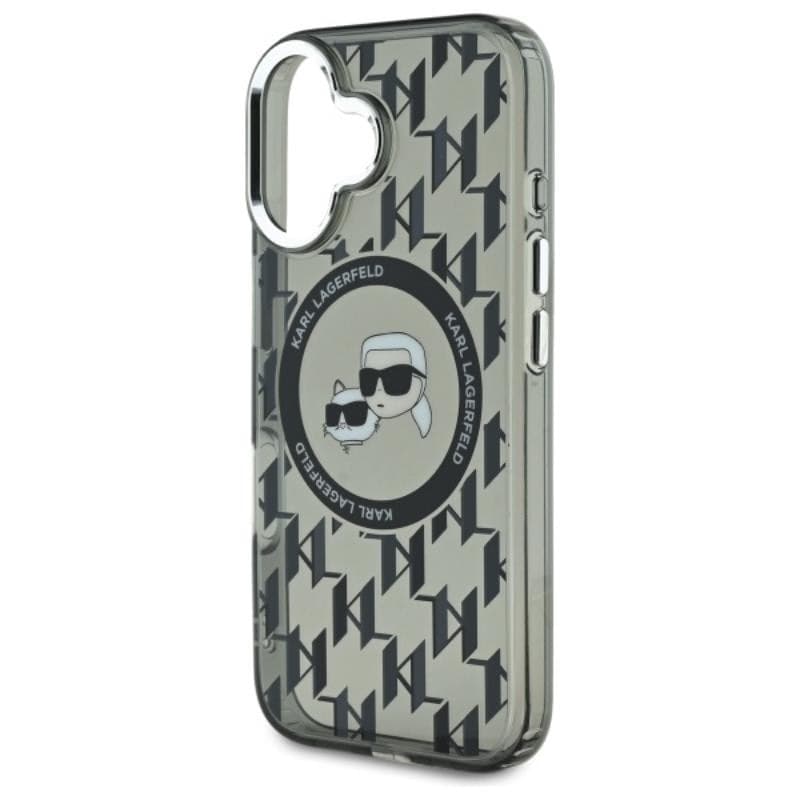 Karl Lagerfeld IML Monogram Karl & Choupette Head MagSafe - Case for iPhone 16 (black) - 6