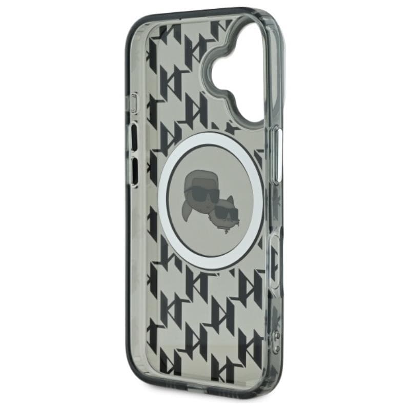 Karl Lagerfeld IML Monogram Karl & Choupette Head MagSafe - Case for iPhone 16 (black) - 7