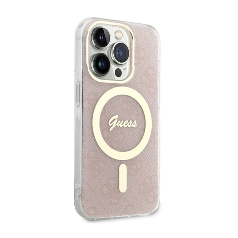 Guess 4G MagSafe - Case for iPhone 14 Pro (Pink) - 4