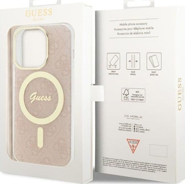 Guess 4G MagSafe - Case for iPhone 14 Pro (Pink) - 8