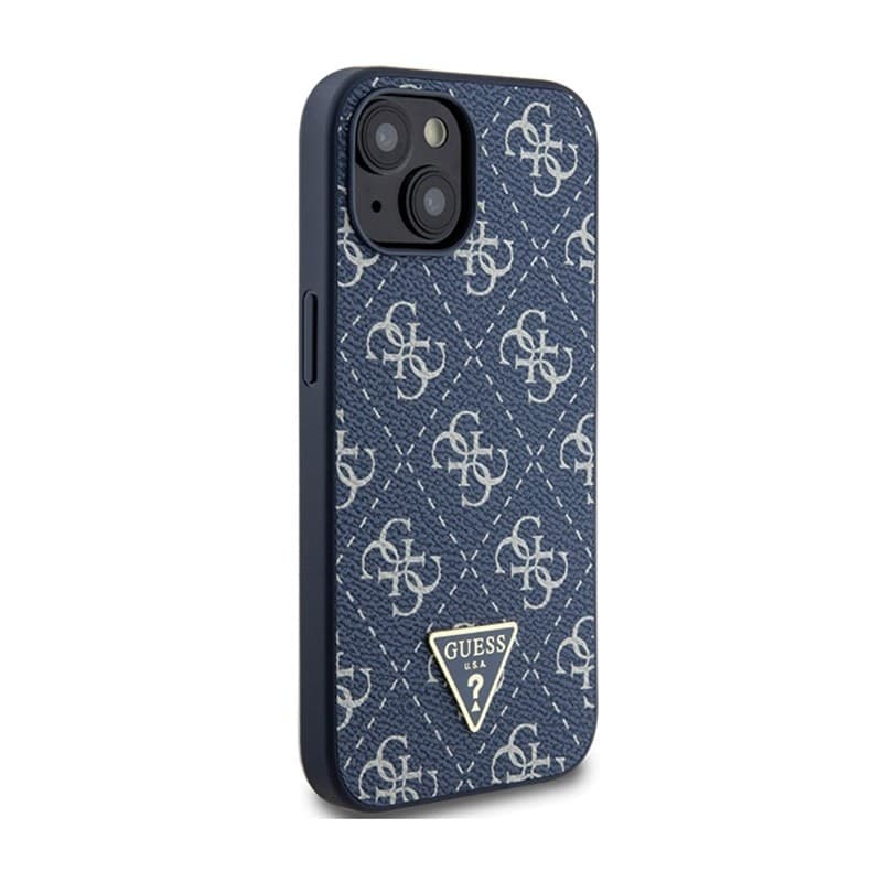 Guess 4G Triangle Metal Logo - Case for iPhone 15 Plus (blue) - 4