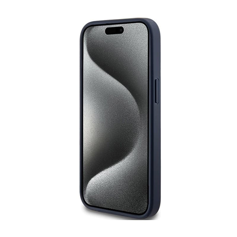 Guess 4G Triangle Metal Logo - Case for iPhone 15 Plus (blue) - 5