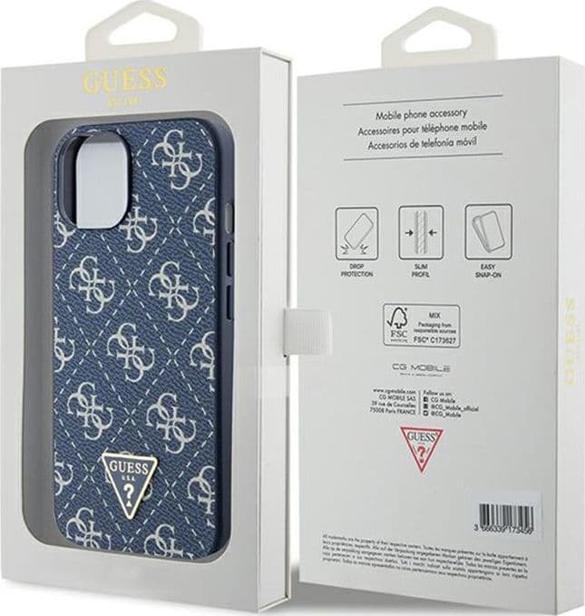 Guess 4G Triangle Metal Logo - Case for iPhone 15 Plus (blue) - 8