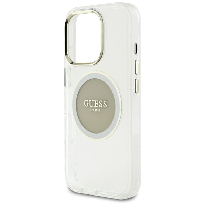 Guess IML Metal Colored Circle Classic Logo MagSafe - Case for iPhone 16 Pro Max (gray) - 6
