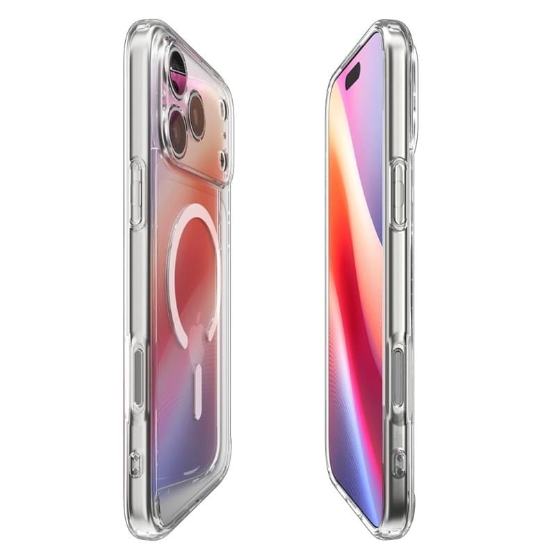 Spigen Ultra Hybrid Mag MagSafe - Case for iPhone 17 Pro Max (Clear/White) - 6